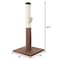 Pet Adobe Scratching Post with Sisal Rope, Toy, and Paw Shaped Base Interactive Play for Cats/Kitten, 24.5-inch 559757CBO - alternate 2